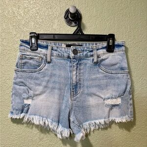 Kut from the Kloth Light Blue Frayed Jean Shorts